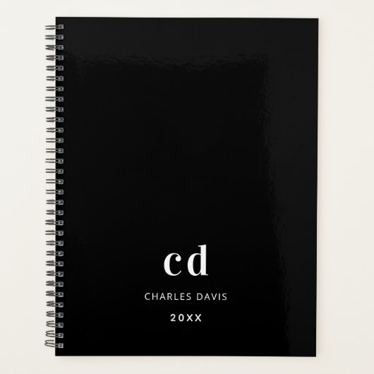 Initiales en monogramme noir blanc 2026