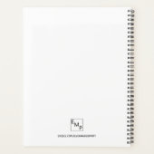 Initiales en or blanc monogramme moderne 2026 (Dos)