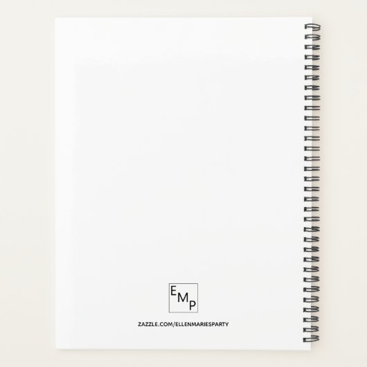 Initiales en or blanc monogramme moderne 2026 (Dos)