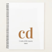 Initiales en or blanc monogramme moderne 2026 (Devant)