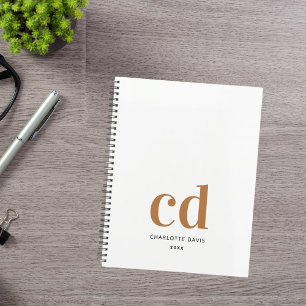 Initiales en or blanc monogramme moderne 2026