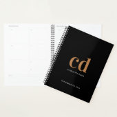 Initiales en or noir monogramme 2026 (Devant avec enveloppe)