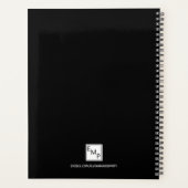 Initiales en or noir monogramme 2026 (Dos)