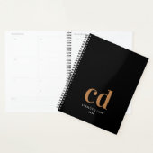Initiales en or noir monogramme élégant 2026 (Devant avec enveloppe)
