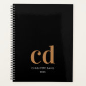 Initiales en or noir monogramme élégant 2026 (Devant)