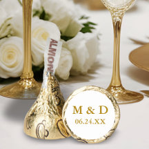 Initiales en or pour mariée et mariée mariage
