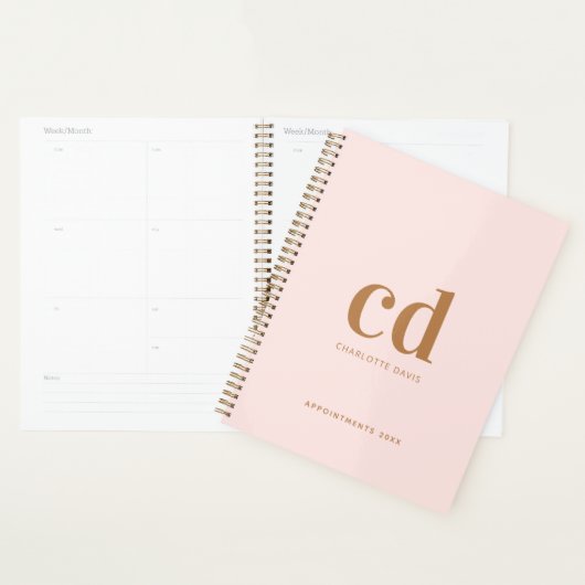 Initiales en or rose monogramme élégant 2026 (Devant avec enveloppe)