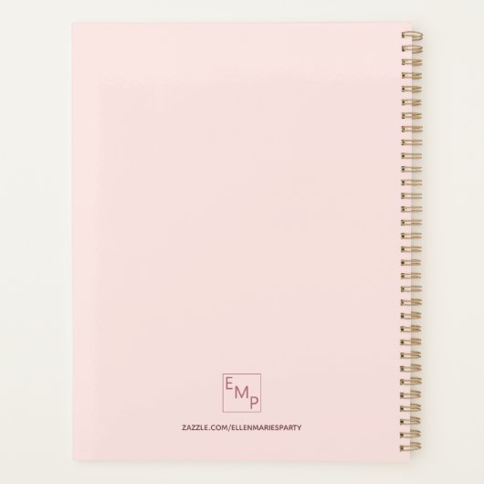 Initiales en or rose monogramme élégant 2026 (Dos)