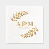 Initiales et Mariage de date du monogramme de feui (Recto)