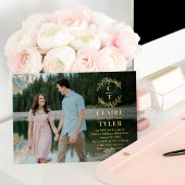 Initiales fantaisie Élégant Faire-part de mariage