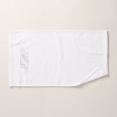 Initiales gris Élégant Monogramme Blanc (Serviette à main)