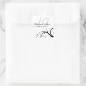 Initiales Gris Gris Gris Noir Noir Étiquette Faveu (Sac)