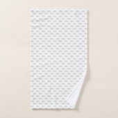 Initiales grises Motif Monogramme (Serviette à main)