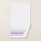 Initiales jolies rayures violettes minimalistes Bl (Serviette à main)