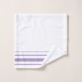 Initiales jolies rayures violettes minimalistes Bl (Gant de toilette)