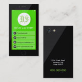 Initiales logo monogramme carte de visite smartpho (Devant / Derrière)