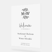 Initiales mariage Monogramme Couple Accueil Botani (Angle)