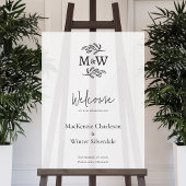 Initiales mariage Monogramme Couple Accueil Botani