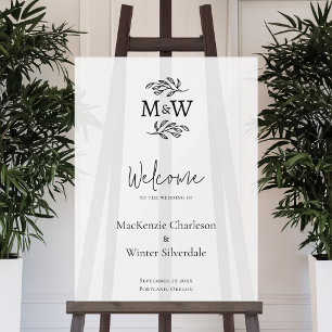 Initiales mariage Monogramme Couple Accueil Botani