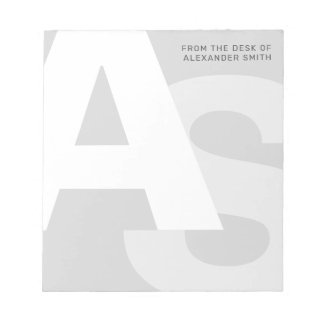 Initiales modernes du bureau du Bloc-notes