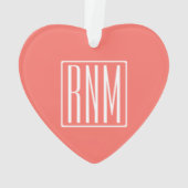 Initiales Monogramme | Blanc Sur Corail (dos)
