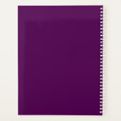 Initiales Monogramme | Blanc Sur Violet Foncé (Dos)