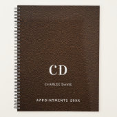 Initiales monogramme en cuir marron 2027 (Devant)