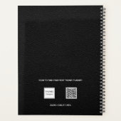 Initiales monogramme en cuir noir 2027 (Dos)