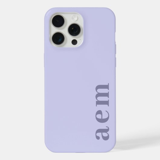 Initiales Monogramme Latéral Heather Bleu Minimali (Verso)
