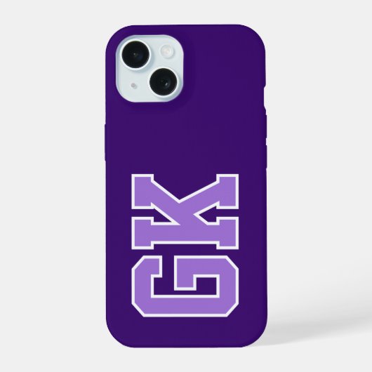 Initiales Monogramme Moderne Élégant Violet Blanc (Verso)
