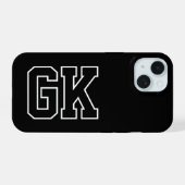 Initiales Monogramme Noir Blanc Moderne (Verso Horizontal)