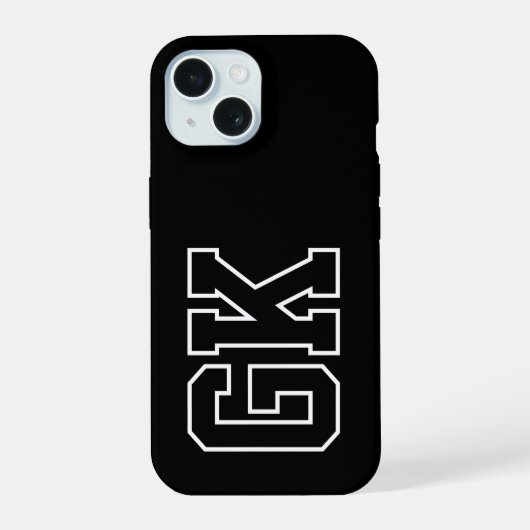 Initiales Monogramme Noir Blanc Moderne (Verso)