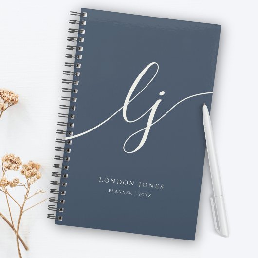 Initiales Monogramme Planificateur d'Affaires Écri