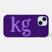 Initiales Monogramme Violet Élégant Moderne (Verso Horizontal)