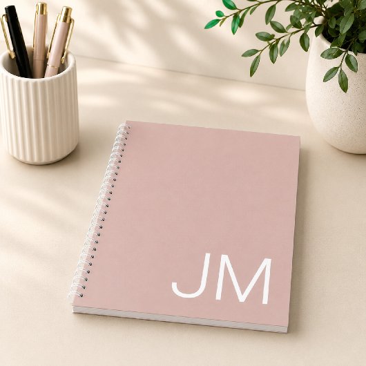 Initiales Monogrammées de Grande Taille Carnet Ros