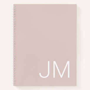 Initiales Monogrammées de Grande Taille Carnet Ros