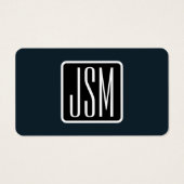 Initiales Monogrammées Modernes | Noir & Blanc (Devant)