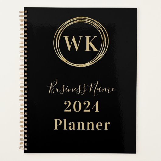 Initiales Monogrammes Black Gold Business 2024 (Devant)