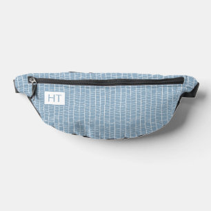 Initiales Monogrammes Bleu Chévron Élégants
