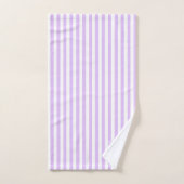 Initiales Monogrammes en Rayures de Cabane Lavande (Serviette à main)