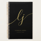 Initiales Monogrammes Entreprise Noir Initiales Or (Devant)