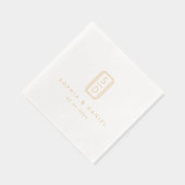 Initiales monogrammes modernes mariage blanc (Droite)