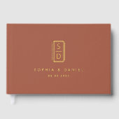 Initiales monogrammes modernes mariage blanc vrai (Recto)