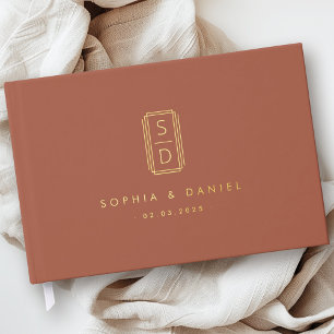 Initiales monogrammes modernes mariage blanc vrai