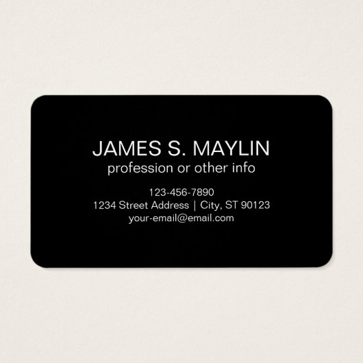 Initiales monogrammes modernes | Noir & Blanc (Dos)