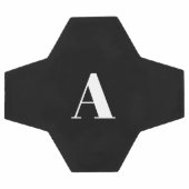 Initiales Monogrammes Nom personnalisé Noir Blanc  (Plat)