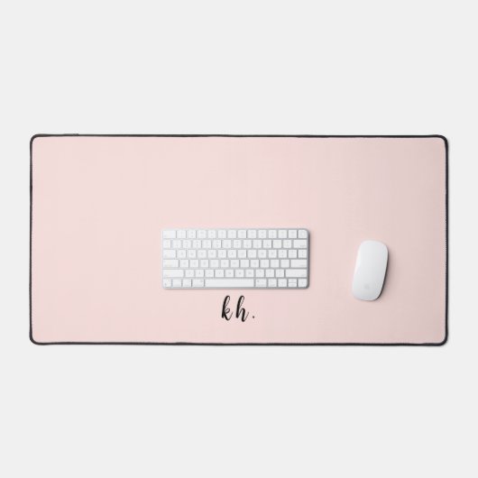 Initiales monogrammes pastel rose minimal moderne (Clavier et souris)
