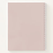 Initiales monogrammes surdimensionnées Carnet rose (Dos)