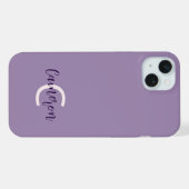 Initiales Nom Sophistiqué Violet Uni (Verso Horizontal)