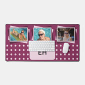 Initiales personnalisées 3 photo marron pois (Clavier et souris)